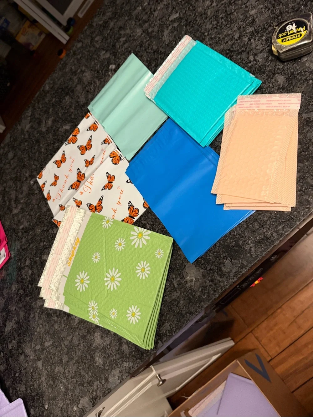 Bundle of 55 Poly Mailer & Bubble Pouch Shipping Supplies Assorted Size & Design